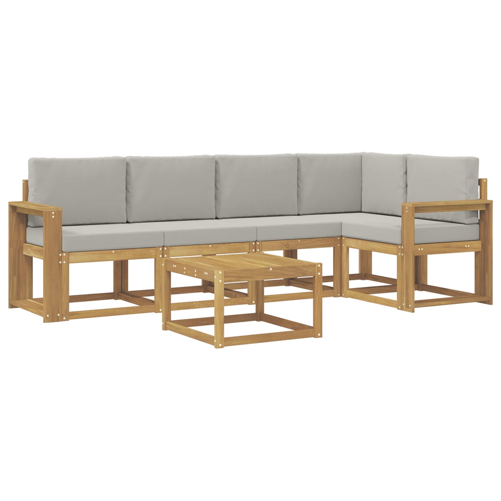 Set vanjskih sofa 6 pcs Bijela i svjetlosiva