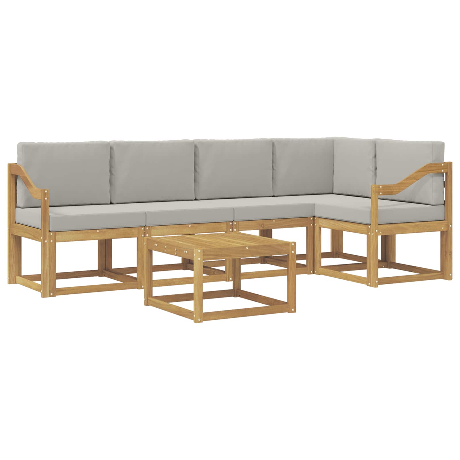 Set vanjskih sofa 6 pcs Bijela i svjetlosiva