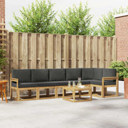 Set vanjskih sofa s jastukom 7 pcs Bijela i antracit Poliester