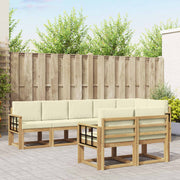 Set vanjskih sofa 8 kom. Bijela i krem Poliester