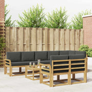 Set vanjskih sofa 9 kom. Bijela i antracit Poliester Smeđa 59 x 59 x 37 cm