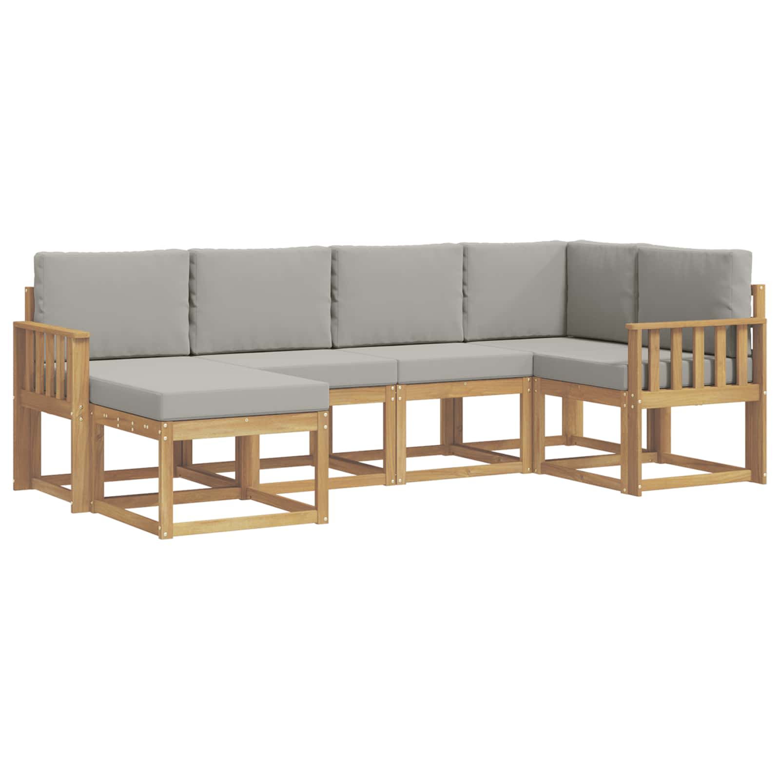 Set vanjskih sofa 6 pcs Bijela i svjetlosiva
