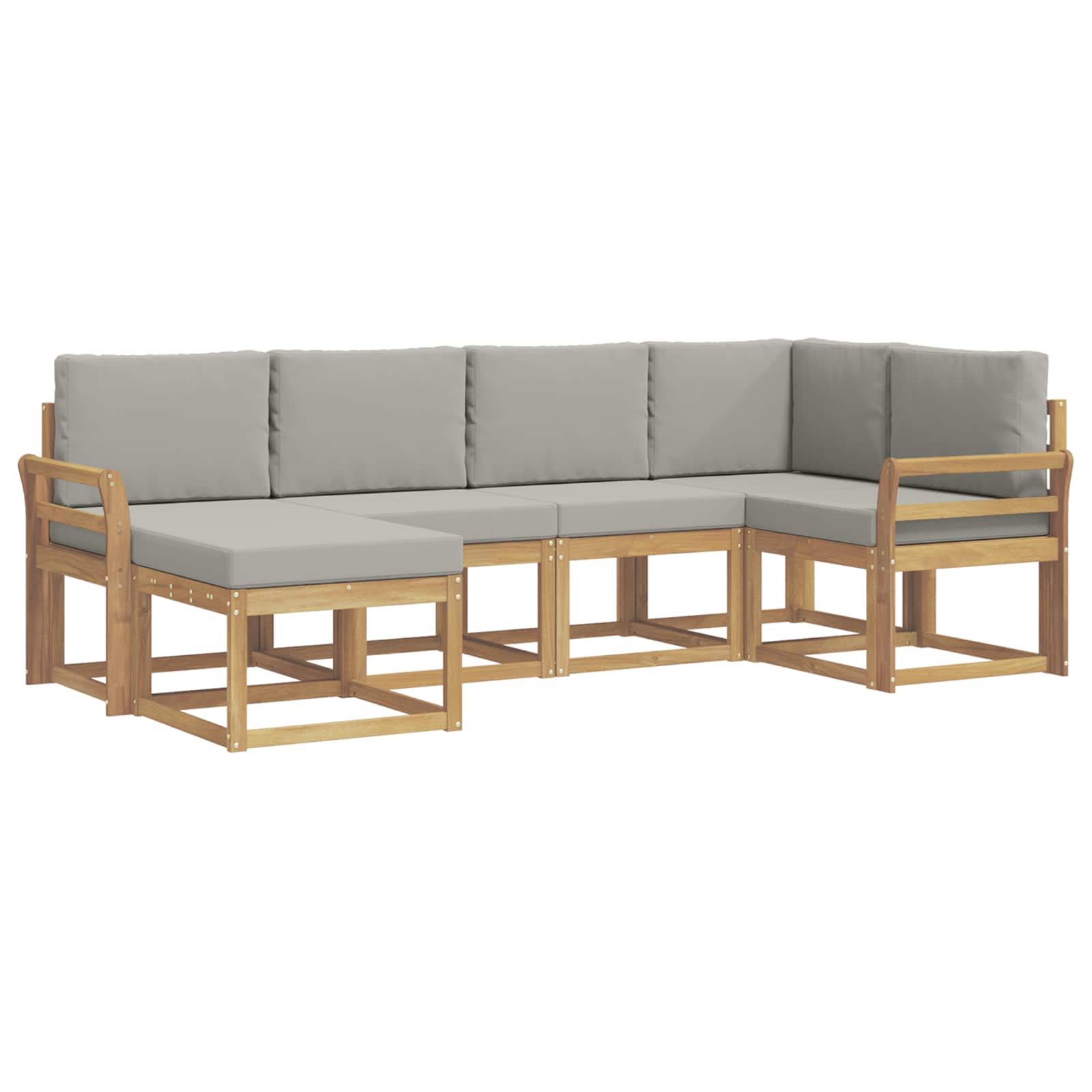 Set vanjskih sofa 6 pcs Bijela i svjetlosiva