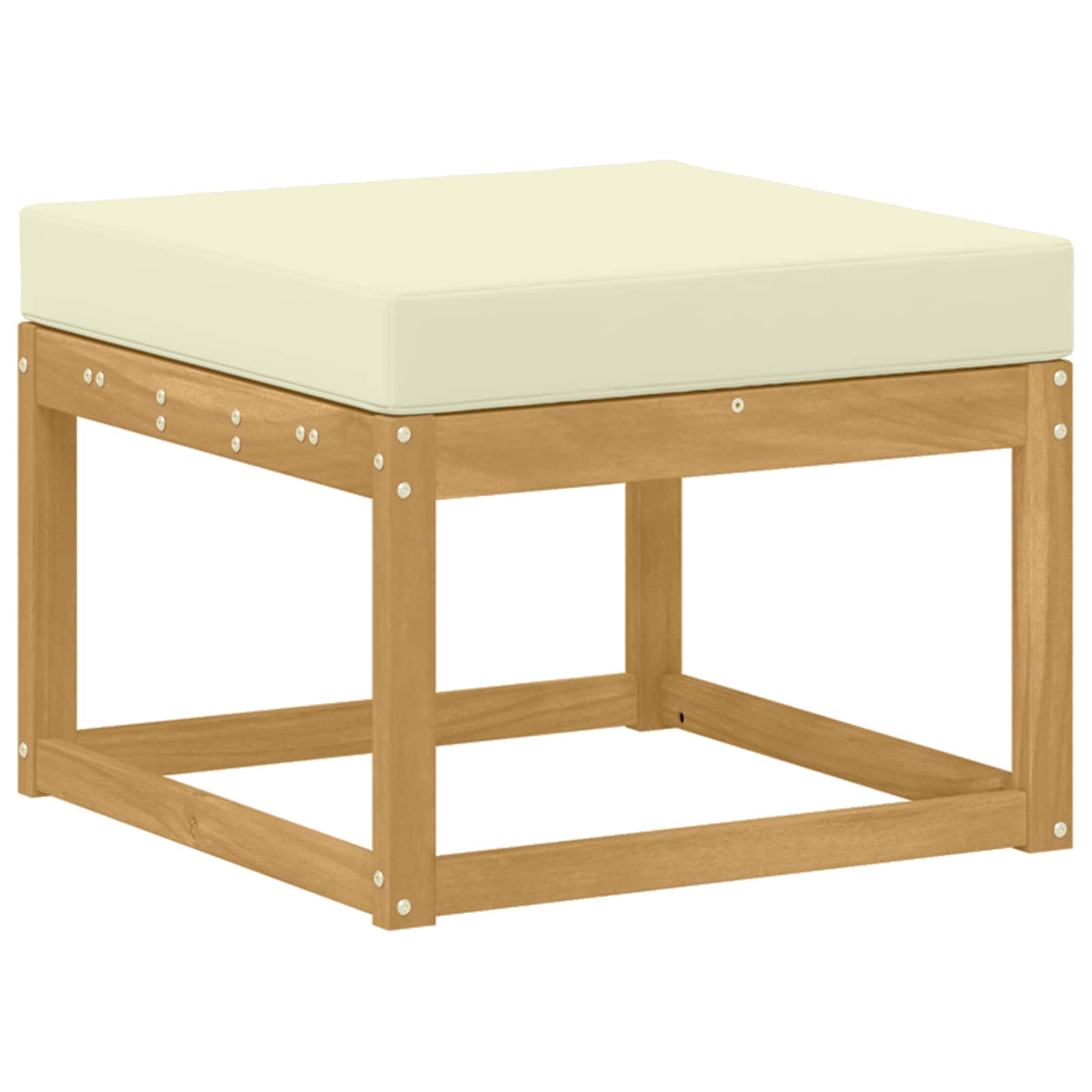 Set vanjskih sofa 7 pcs Bijela i krem Čvrsto drvo akacije