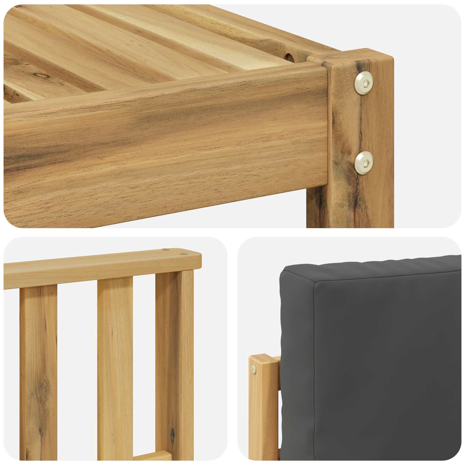 Set vanjskih sofa s jastukom 7 pcs Bijela i antracit Poliester