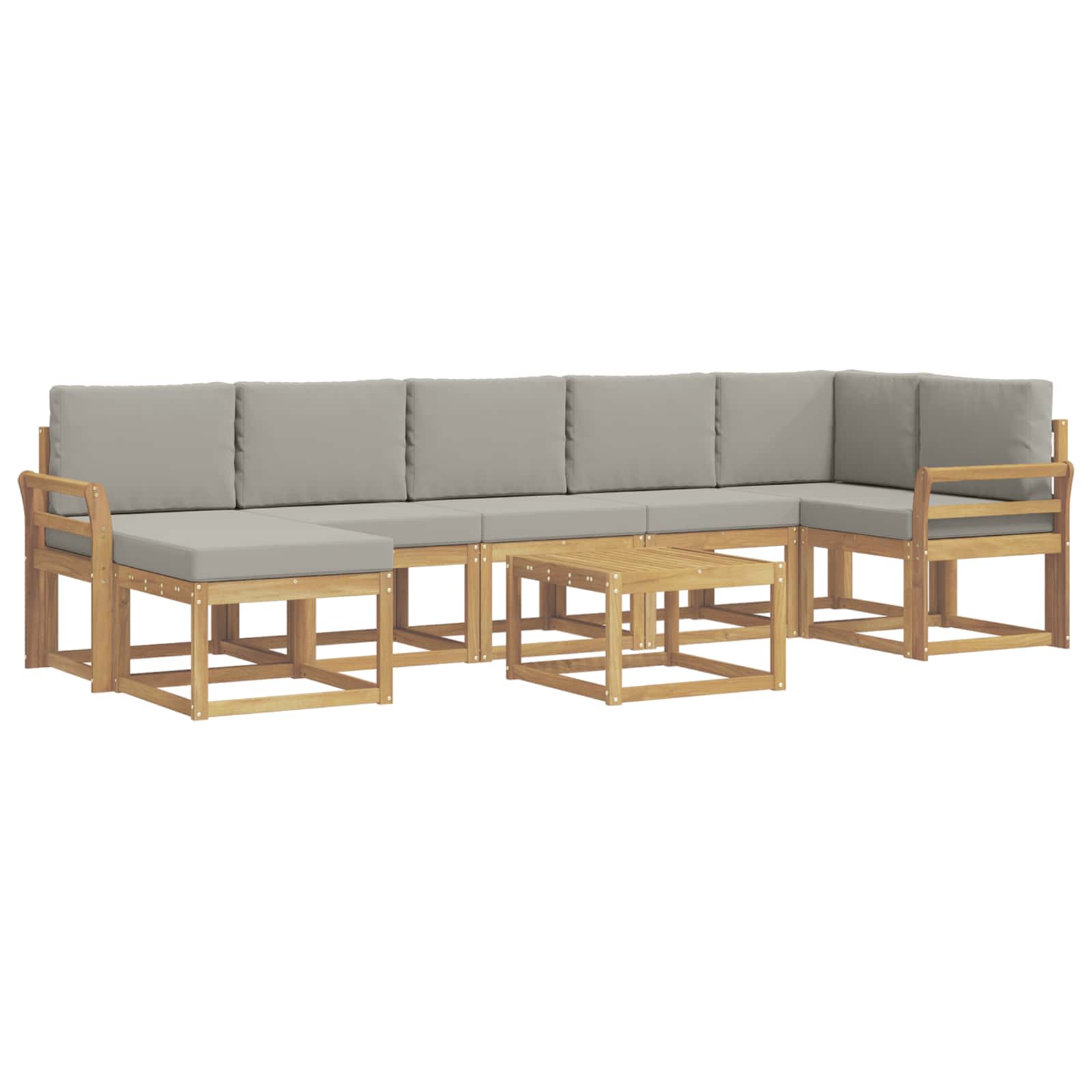 Set vanjskih sofa 8 pcs Bijela i svjetlosiva