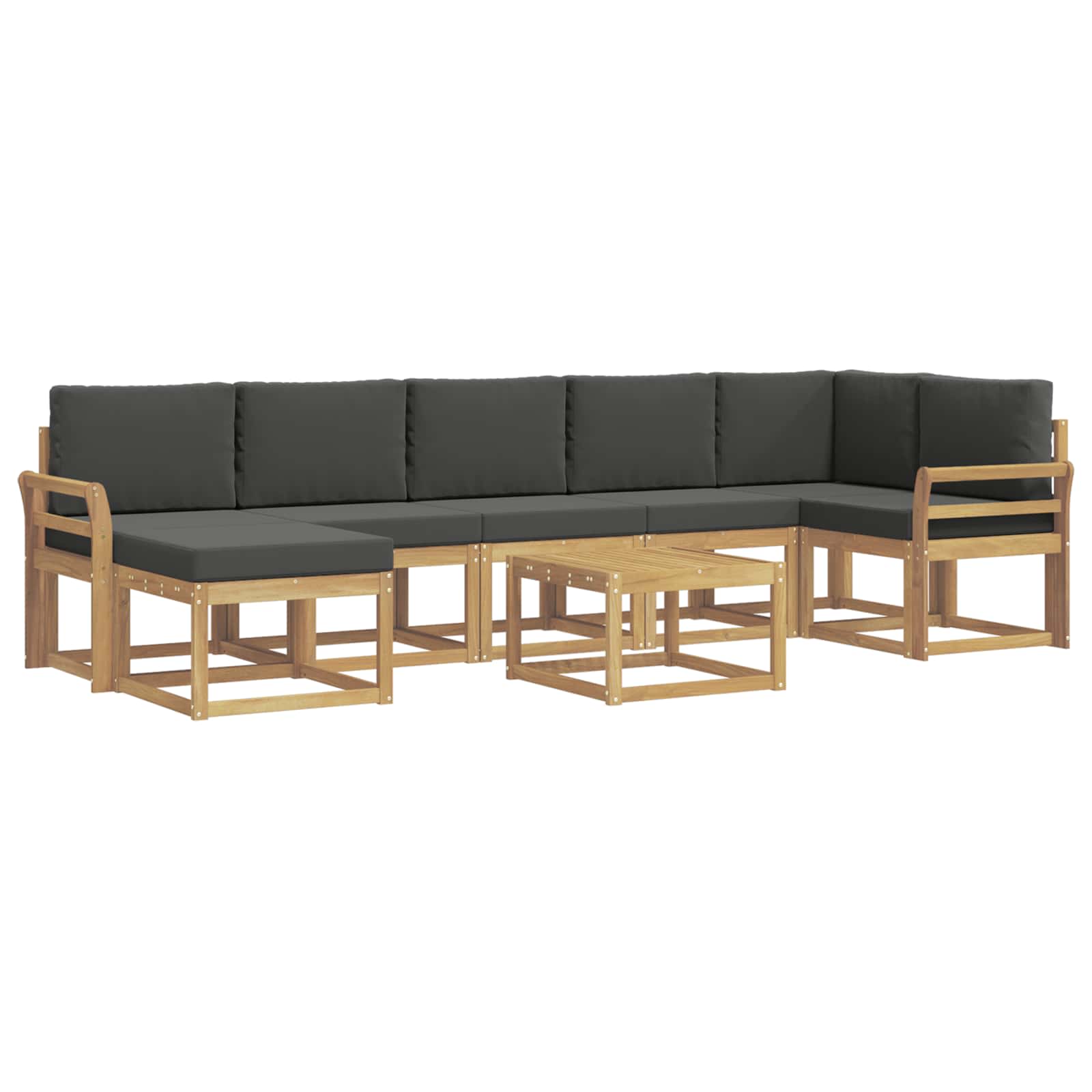 Set vanjskih sofa s jastukom 8 pcs Bijela i antracit Poliester