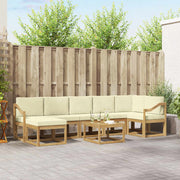 Set vanjskih sofa 8 kom. Bijela i krem Poliester