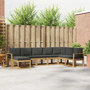 Set vanjskih sofa 8 kom. Bijela i antracit Smeđa 306 x 187,5 x 73 cm