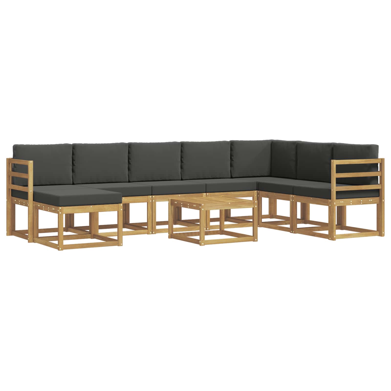 Set vanjskih sofa s jastukom 9 pcs Bijela i antracit