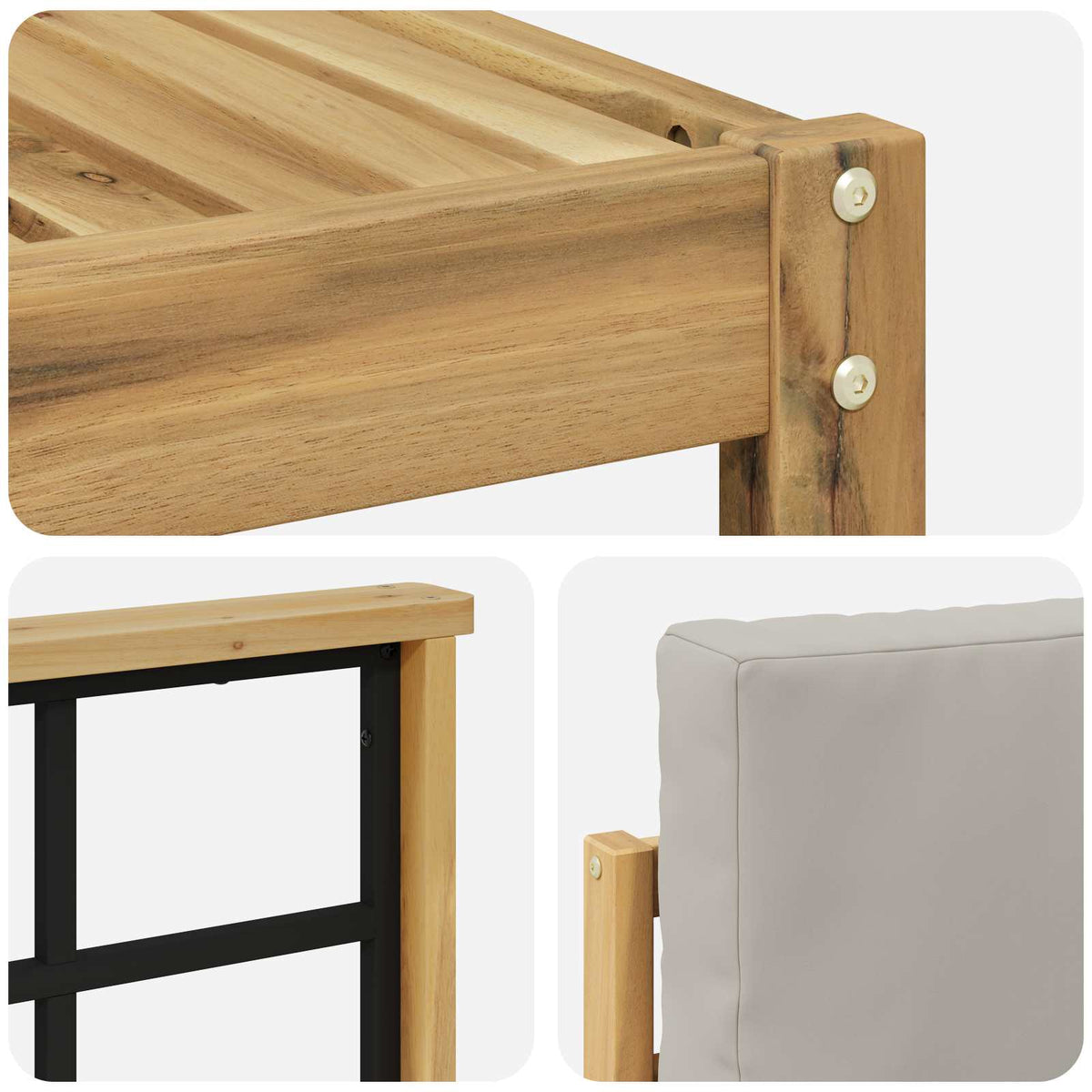 Set vanjskih sofa 9 kom. Bijela i svjetlosiva
