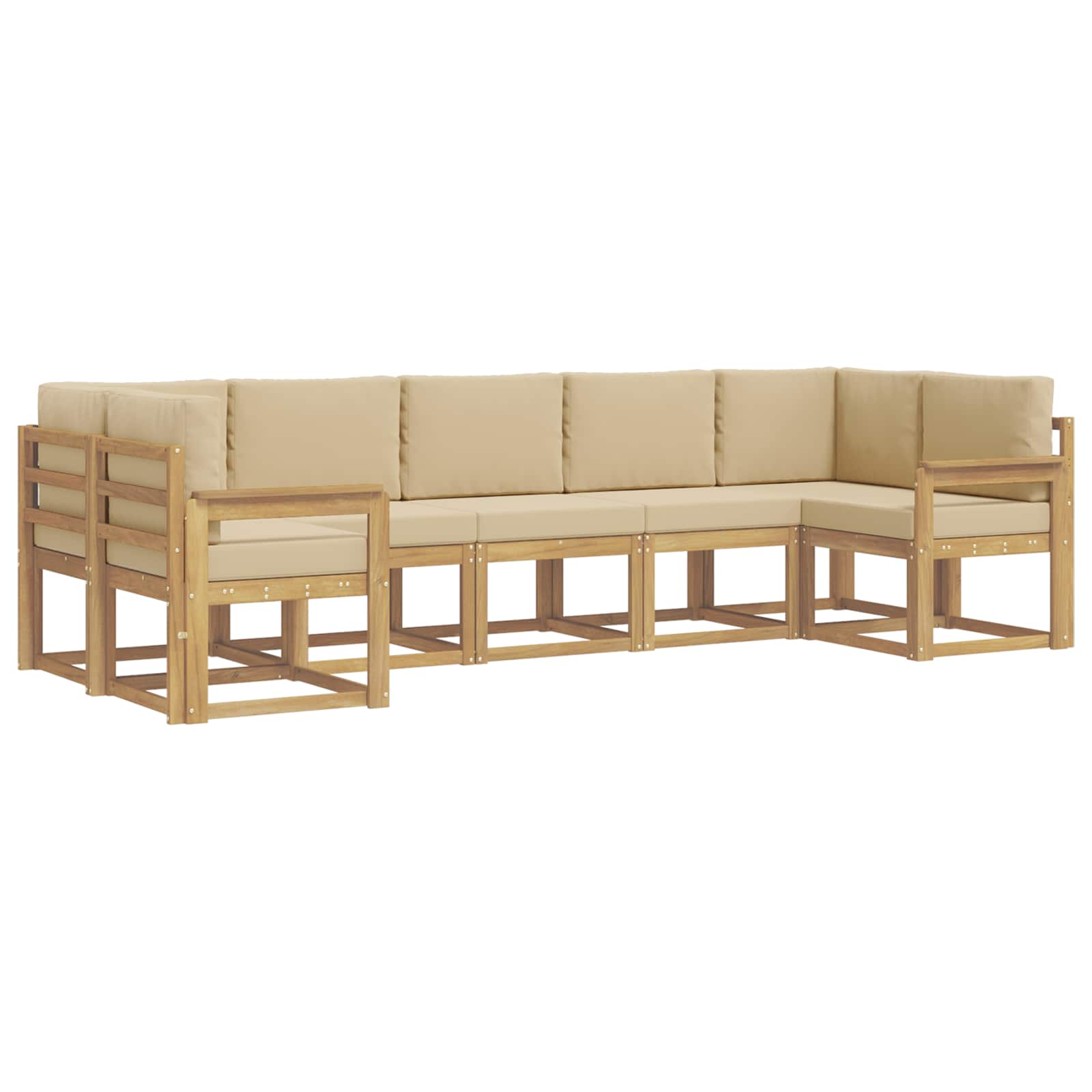 Set vanjskih sofa 7 kom. Bijela i bež
