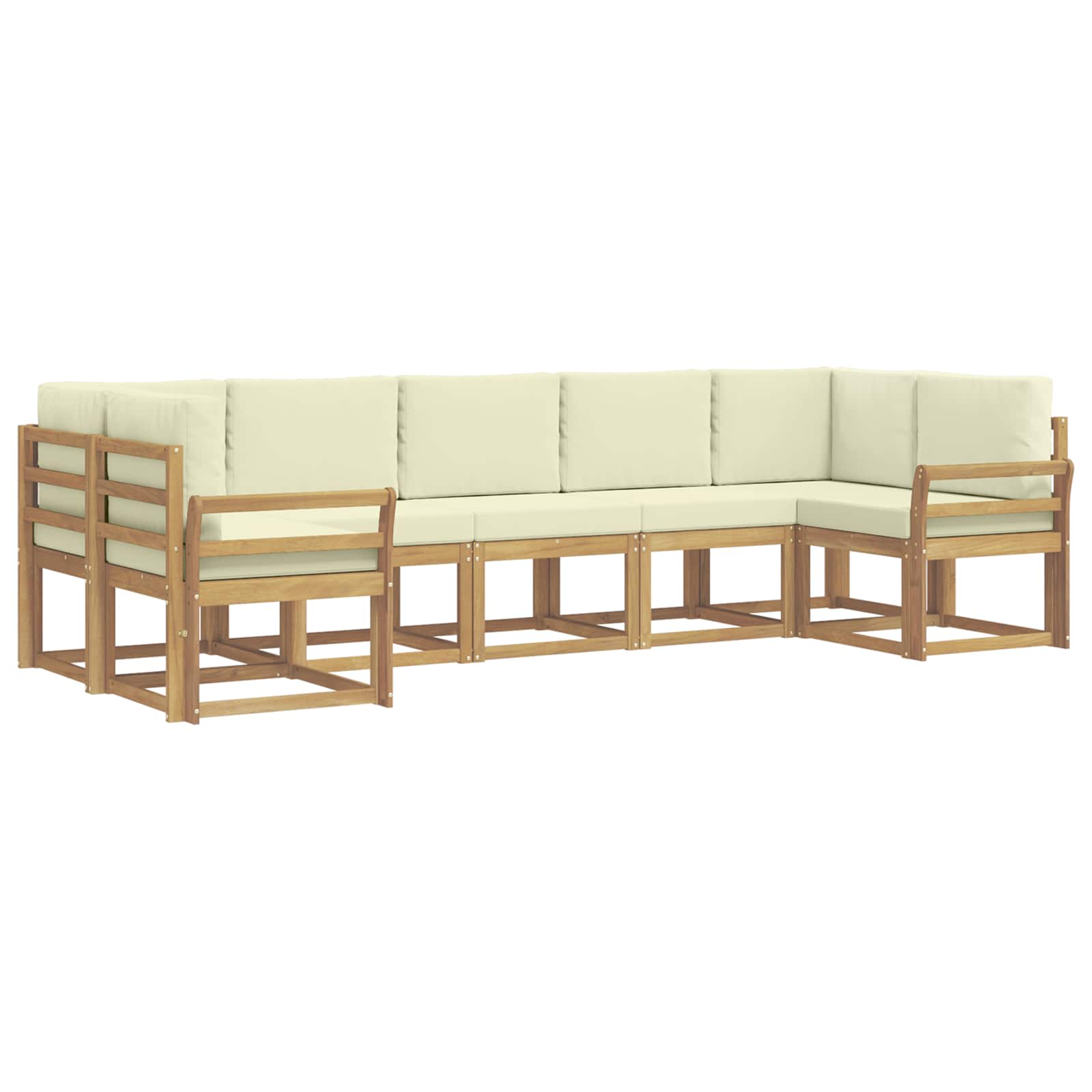 Set vanjskih sofa 7 kom. Bijela i krem