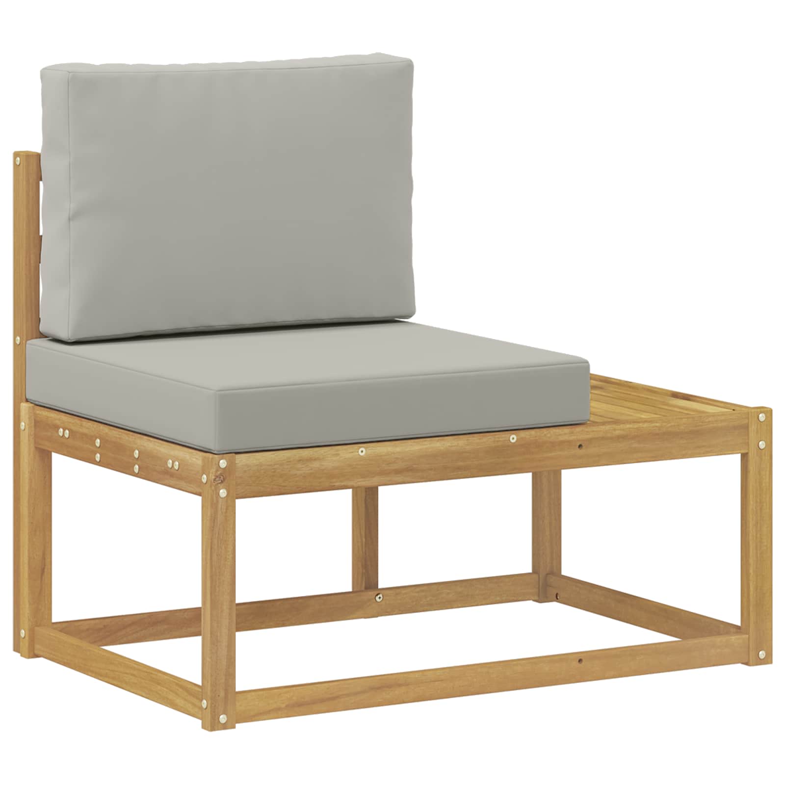 Set vanjskih sofa 3 pcs Bijela i svjetlosiva Poliester