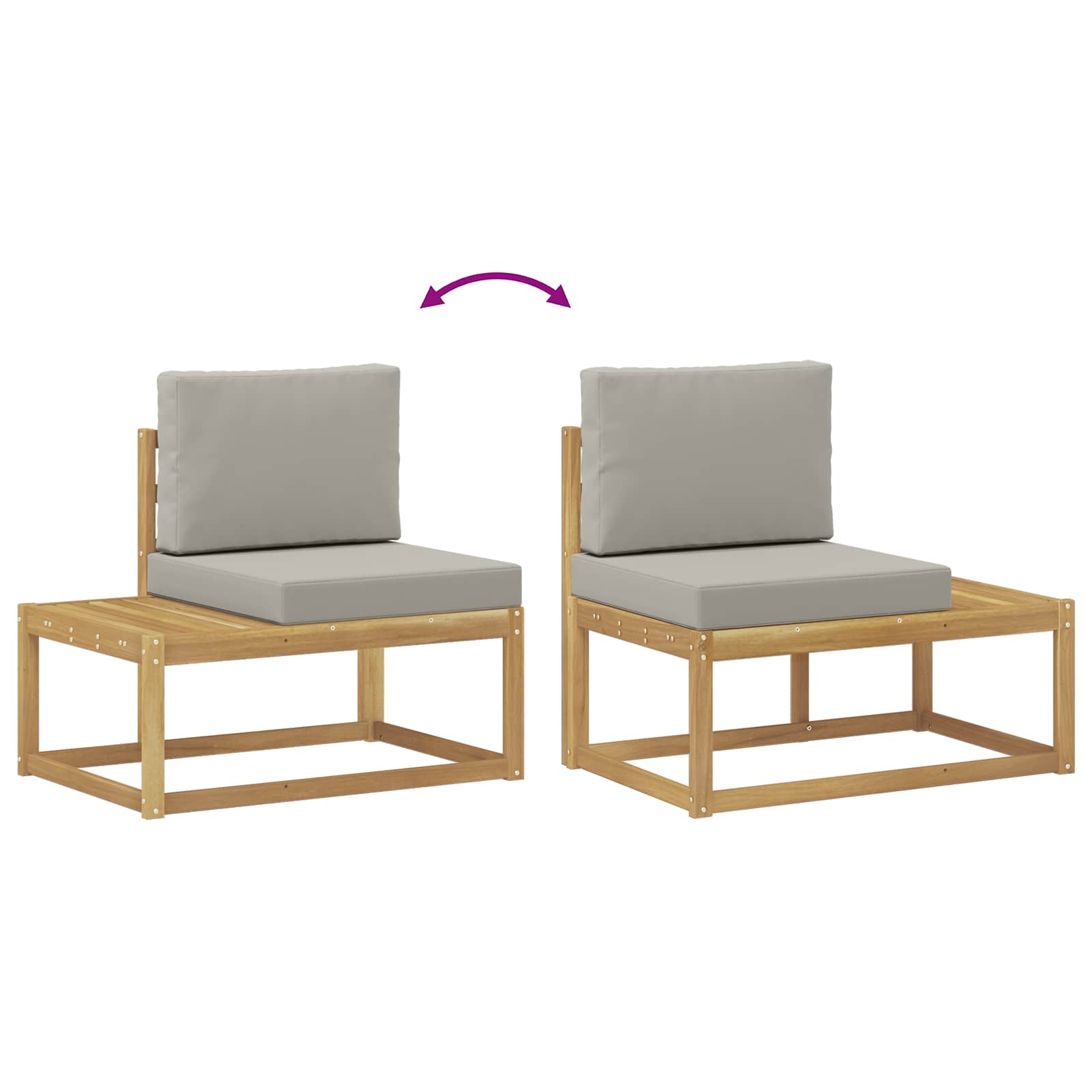 Set vanjskih sofa 3 pcs Bijela i svjetlosiva Poliester