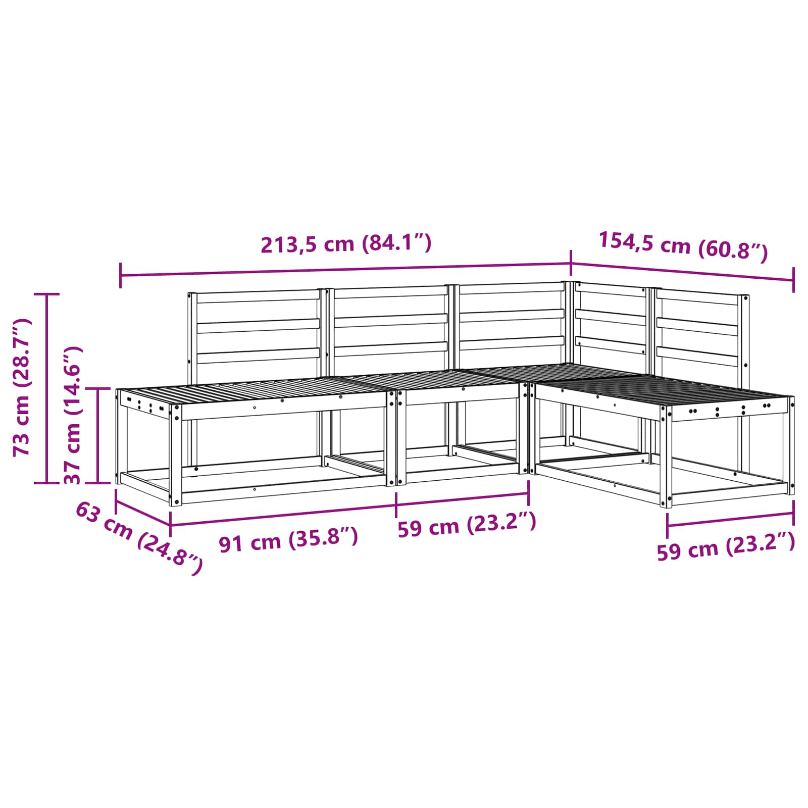 Set vanjskih sofa