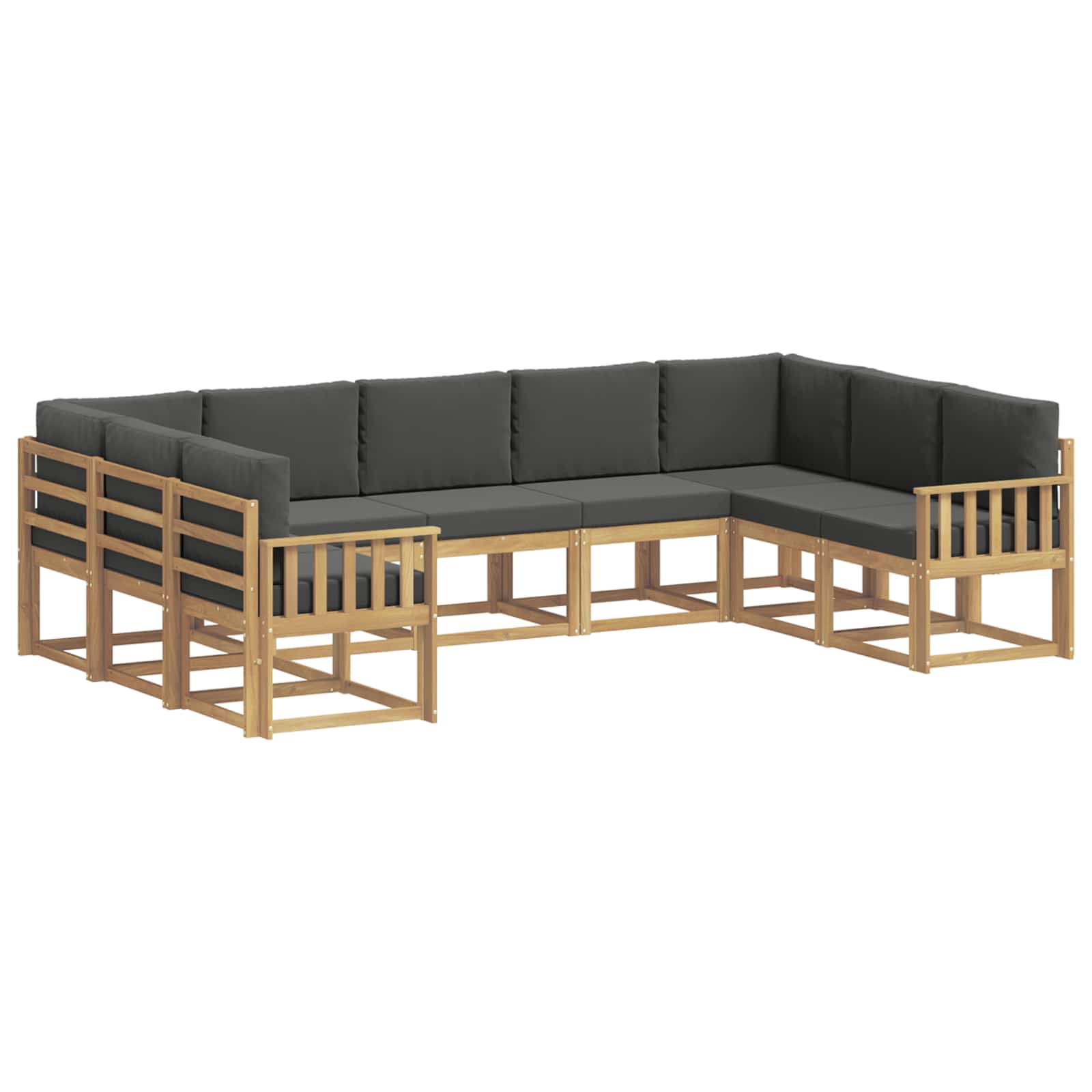 Set vanjskih sofa s jastukom 9 pcs Bijela i antracit
