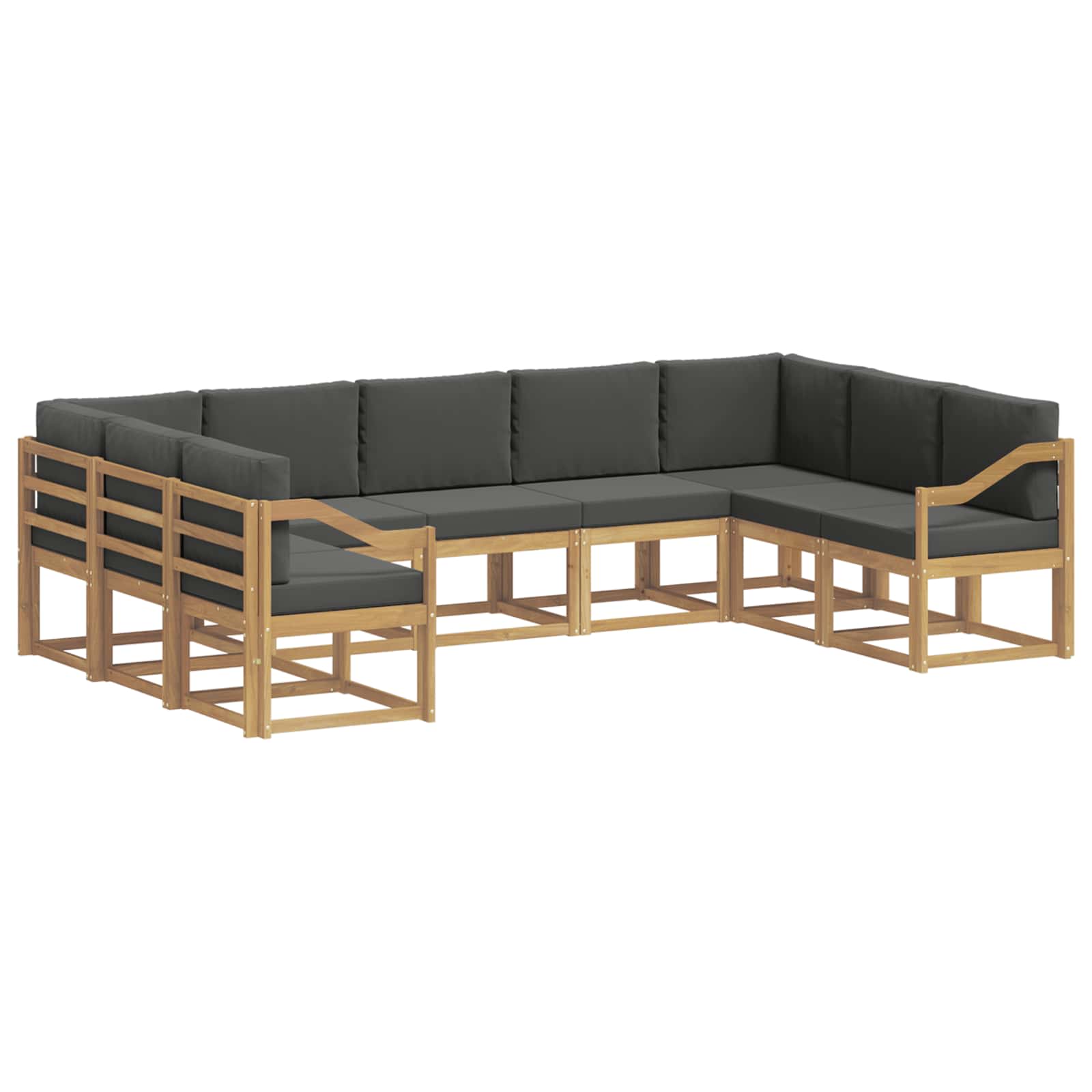 Set vanjskih sofa s jastukom 9 pcs Bijela i antracit