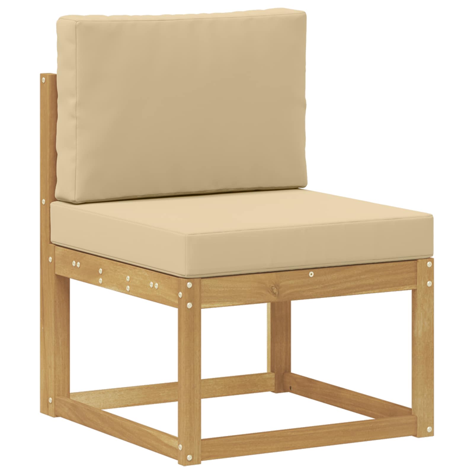 Set vanjskih sofa 10 kom. Bijela i bež Poliester