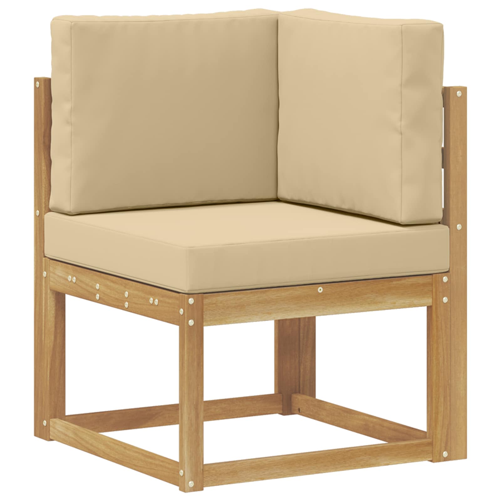 Set vanjskih sofa 10 kom. Bijela i bež Poliester
