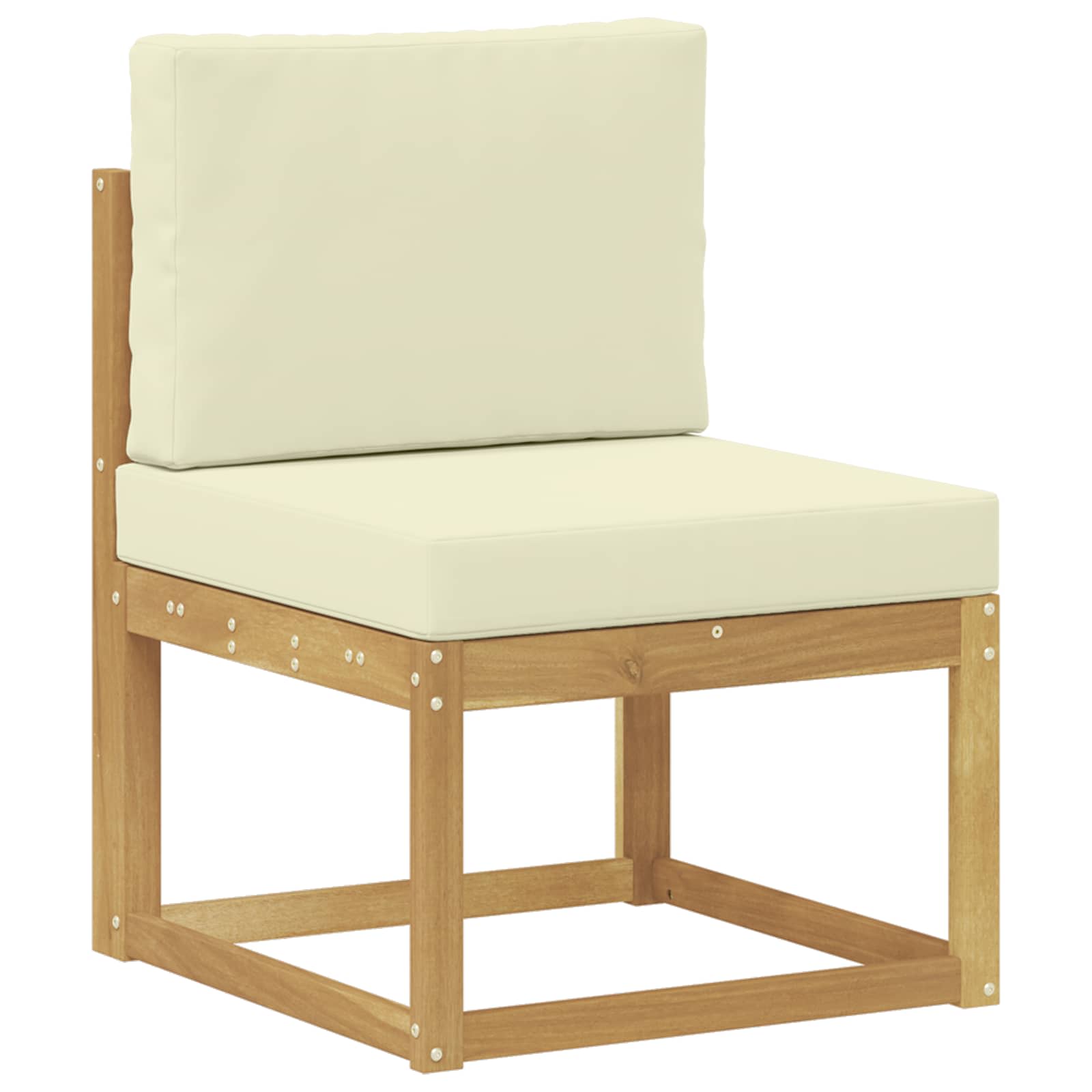 Set vanjskih sofa 10 kom. Bijela i krem Poliester