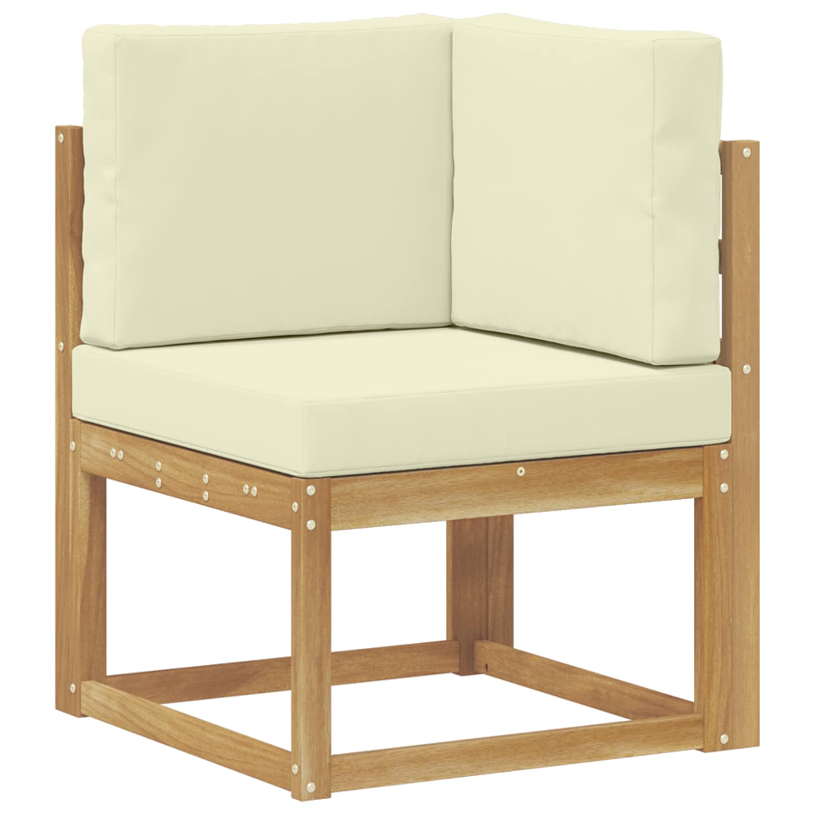 Set vanjskih sofa 10 kom. Bijela i krem Poliester