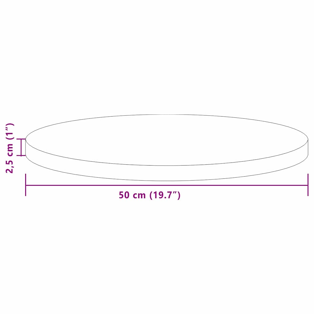 Gornji dio stola Svijetlosmeđa Ø 50 x 2,5 cm