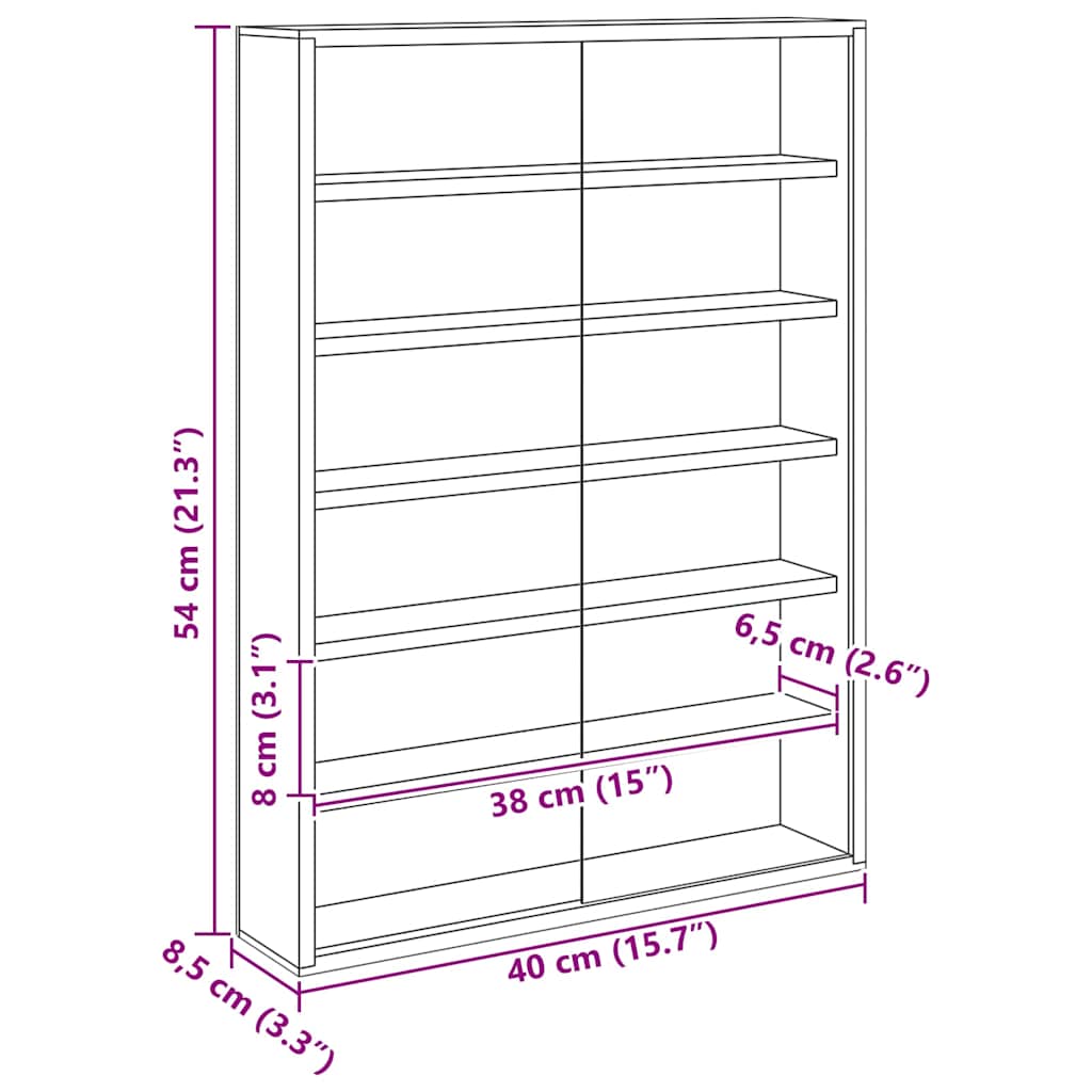 Ormar za izlaganje na zidu Zidne Bež 40 x 8,5 x 54 cm Šperploča