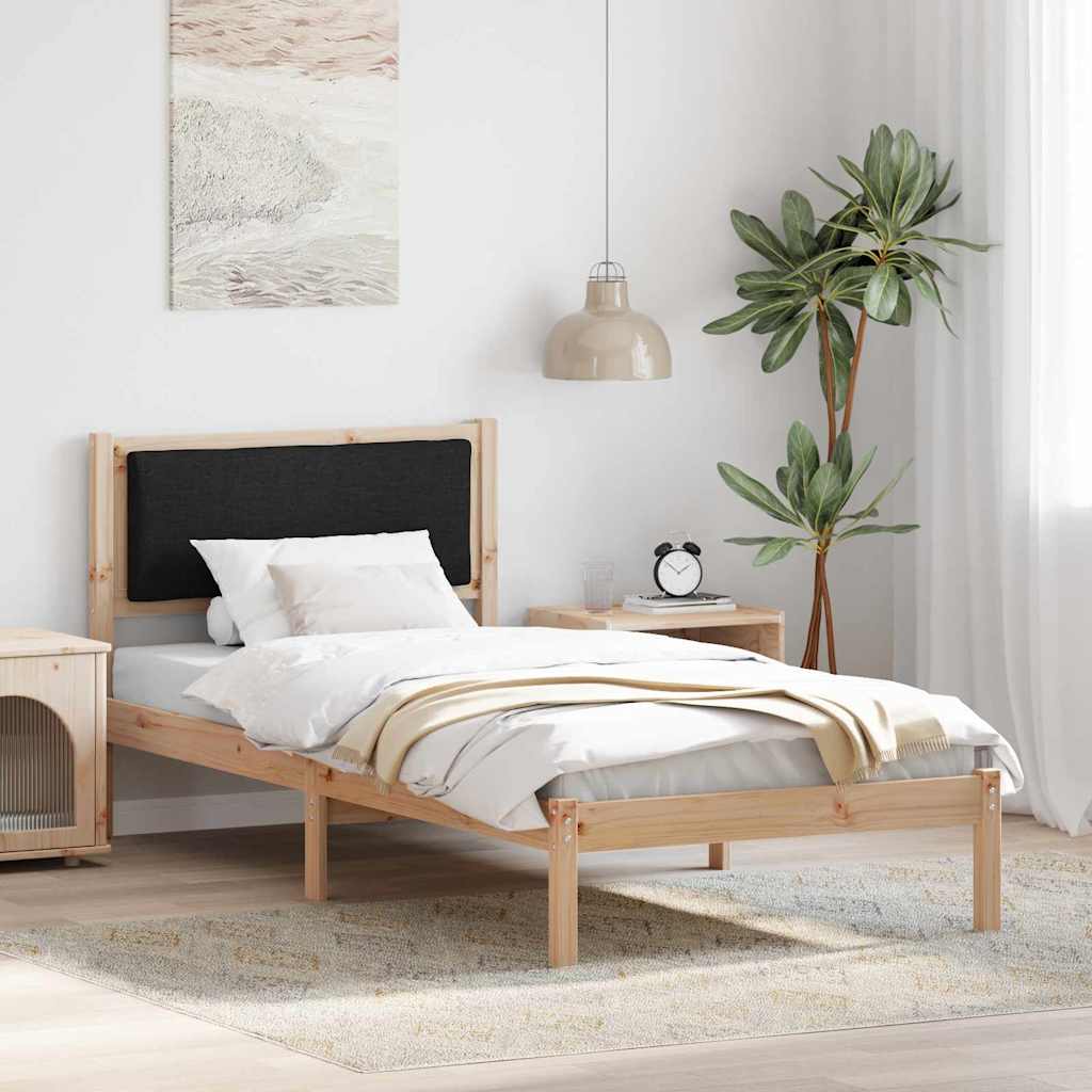 Krevetna konstrukcija Crna 100 x 200 cm Čvrsto borovo drvo