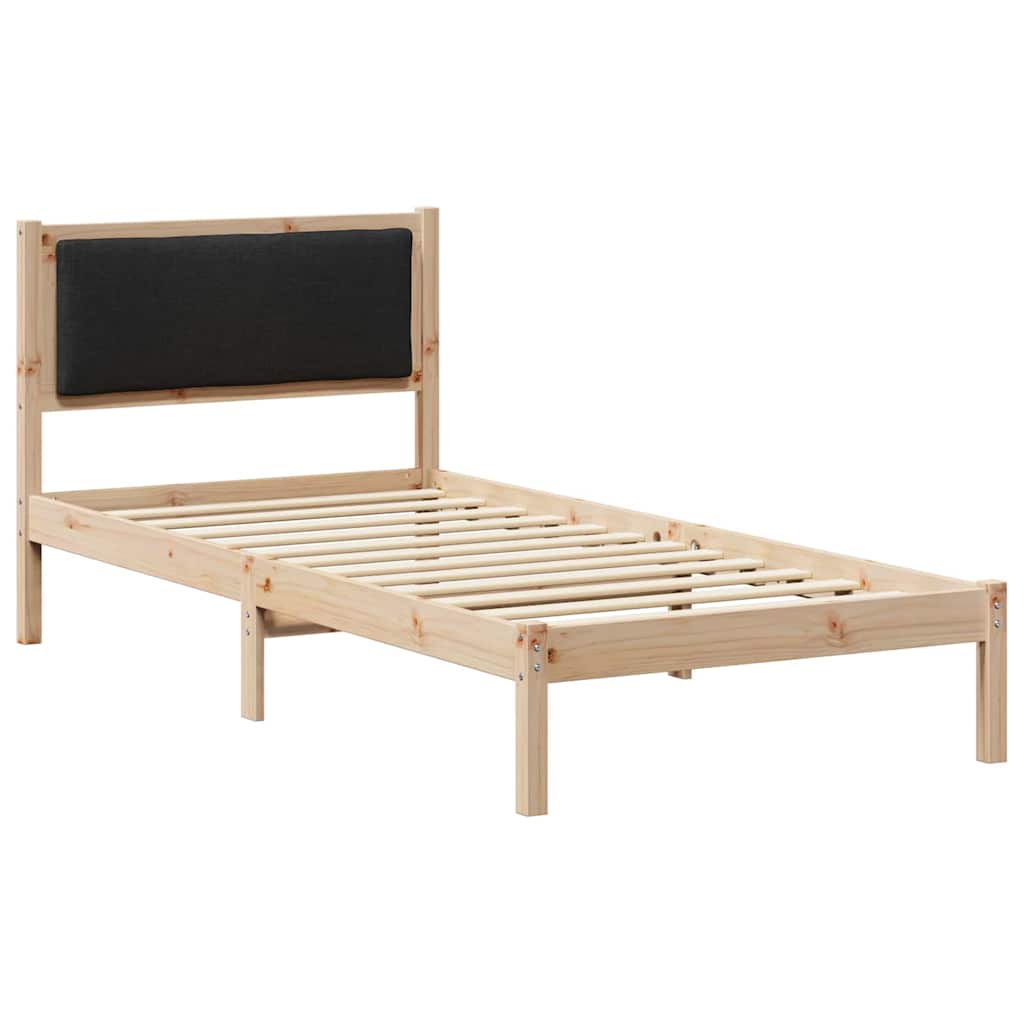 Krevetna konstrukcija Crna 100 x 200 cm Čvrsto borovo drvo