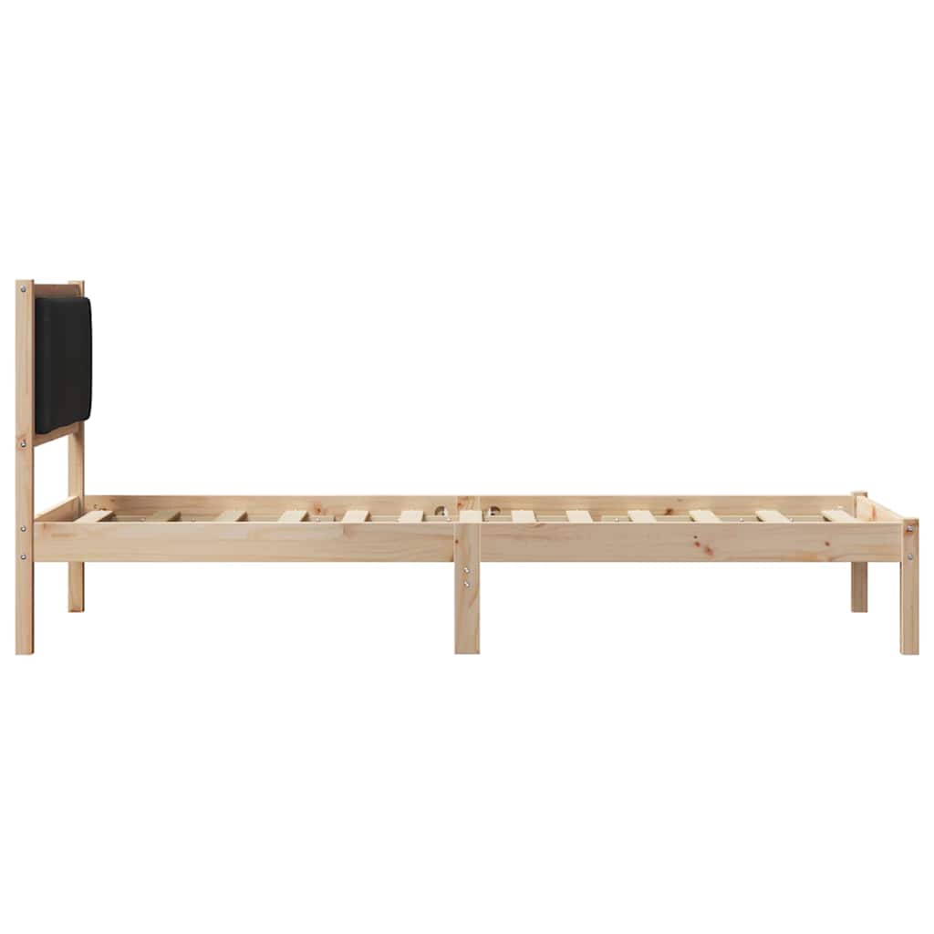 Krevetna konstrukcija Crna 80 x 200 cm Čvrsto borovo drvo