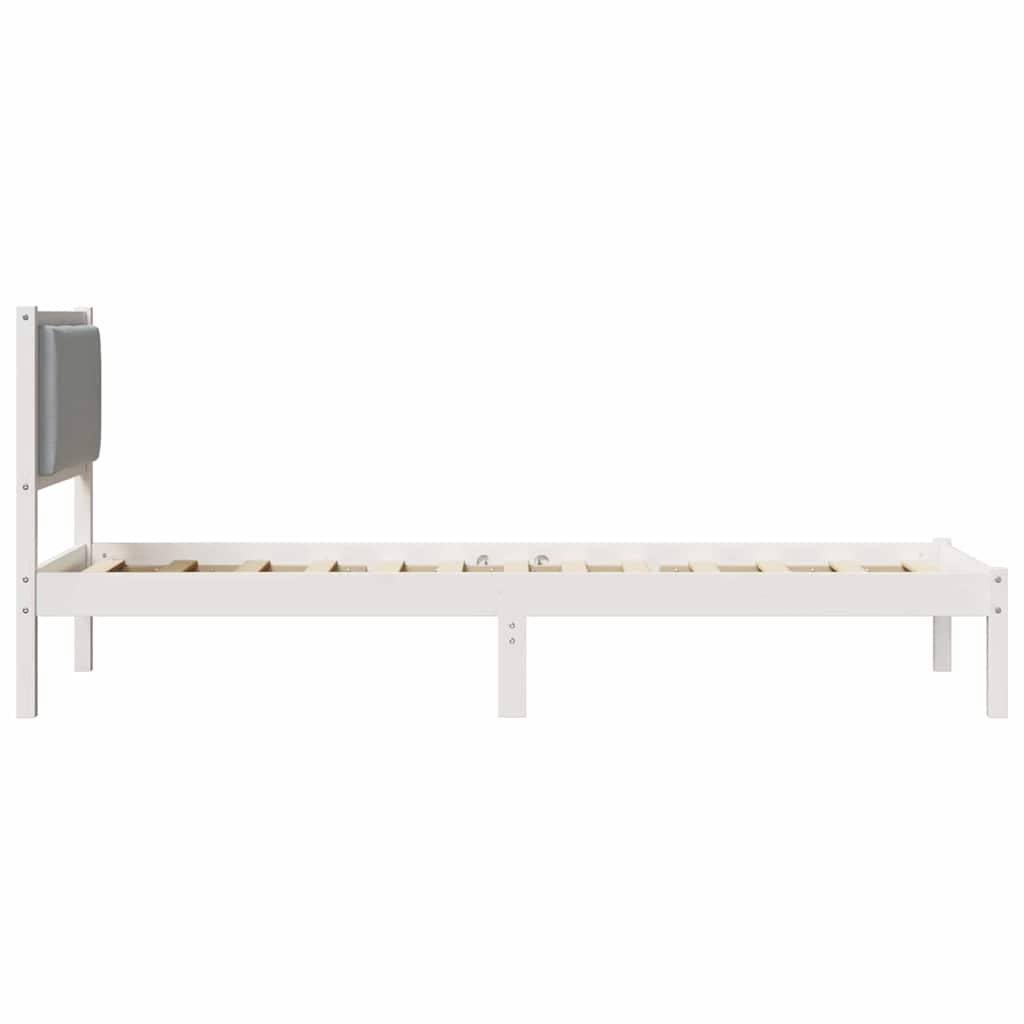 Krevetna konstrukcija s uzglavljem Svijetlo siva 80 x 200 cm