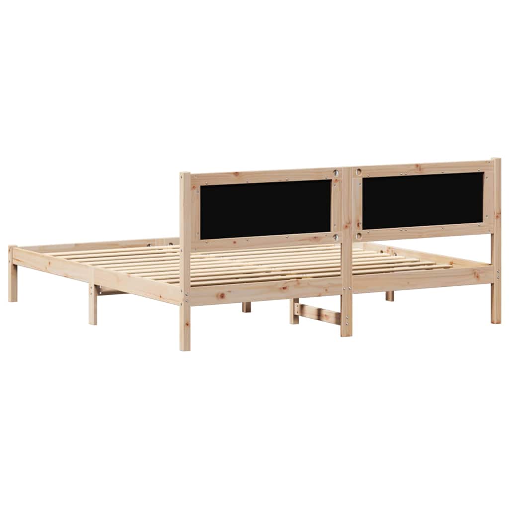 Krevetna konstrukcija s uzglavljem Tamno siva 160 x 200 cm