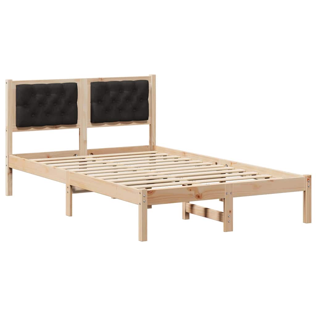 Krevetna konstrukcija Crna 120 x 200 cm Čvrsto borovo drvo