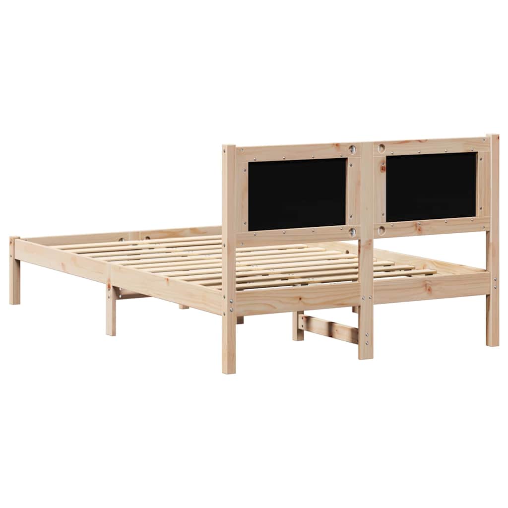 Krevetna konstrukcija Crna 135 x 190 cm Čvrsto borovo drvo