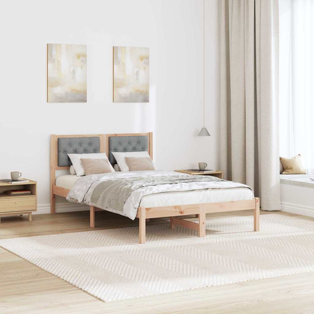 Krevetna konstrukcija s uzglavljem Svijetlo siva 120 x 190 cm