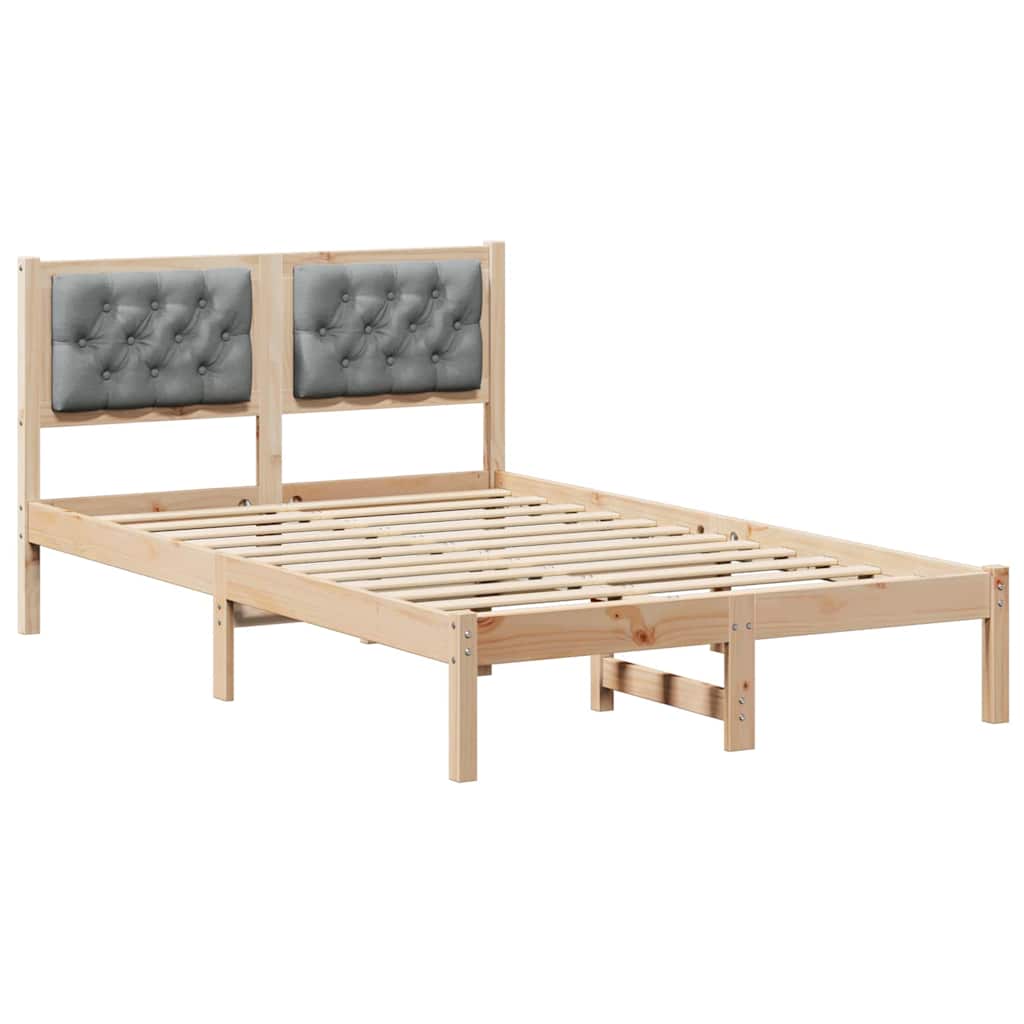 Krevetna konstrukcija s uzglavljem Svijetlo siva 120 x 190 cm