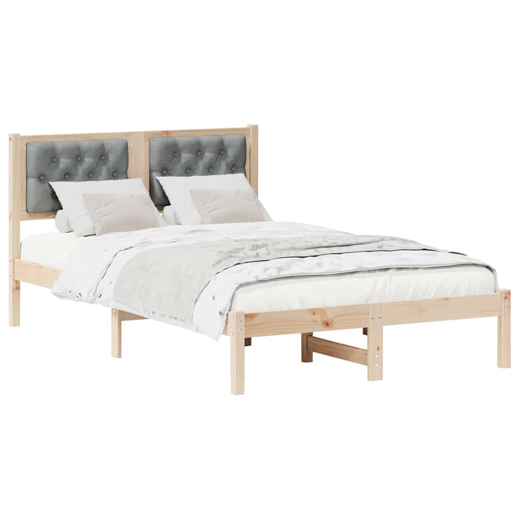 Krevetna konstrukcija s uzglavljem Svijetlo siva 120 x 190 cm