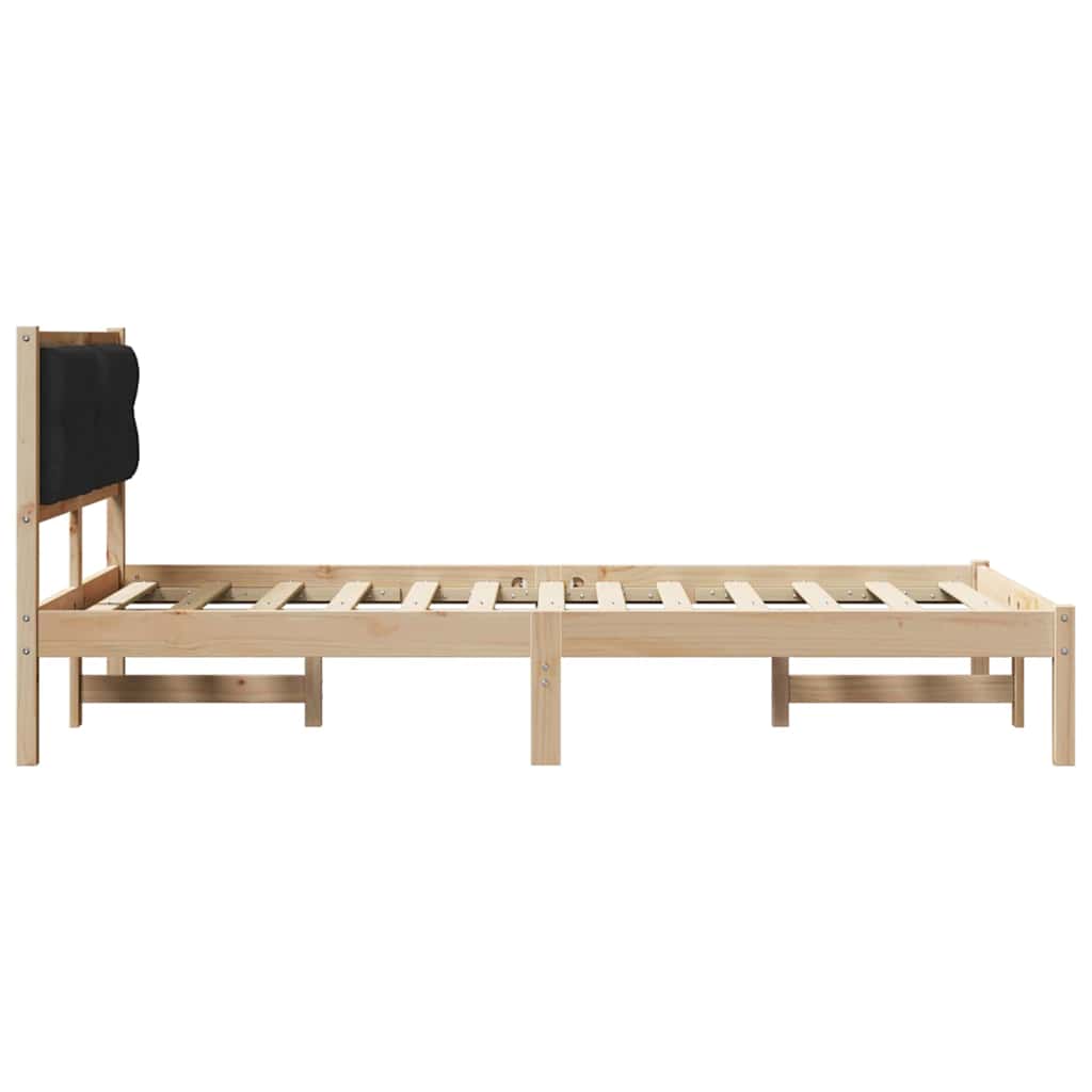Krevetna konstrukcija Crna 120 x 190 cm Čvrsto borovo drvo