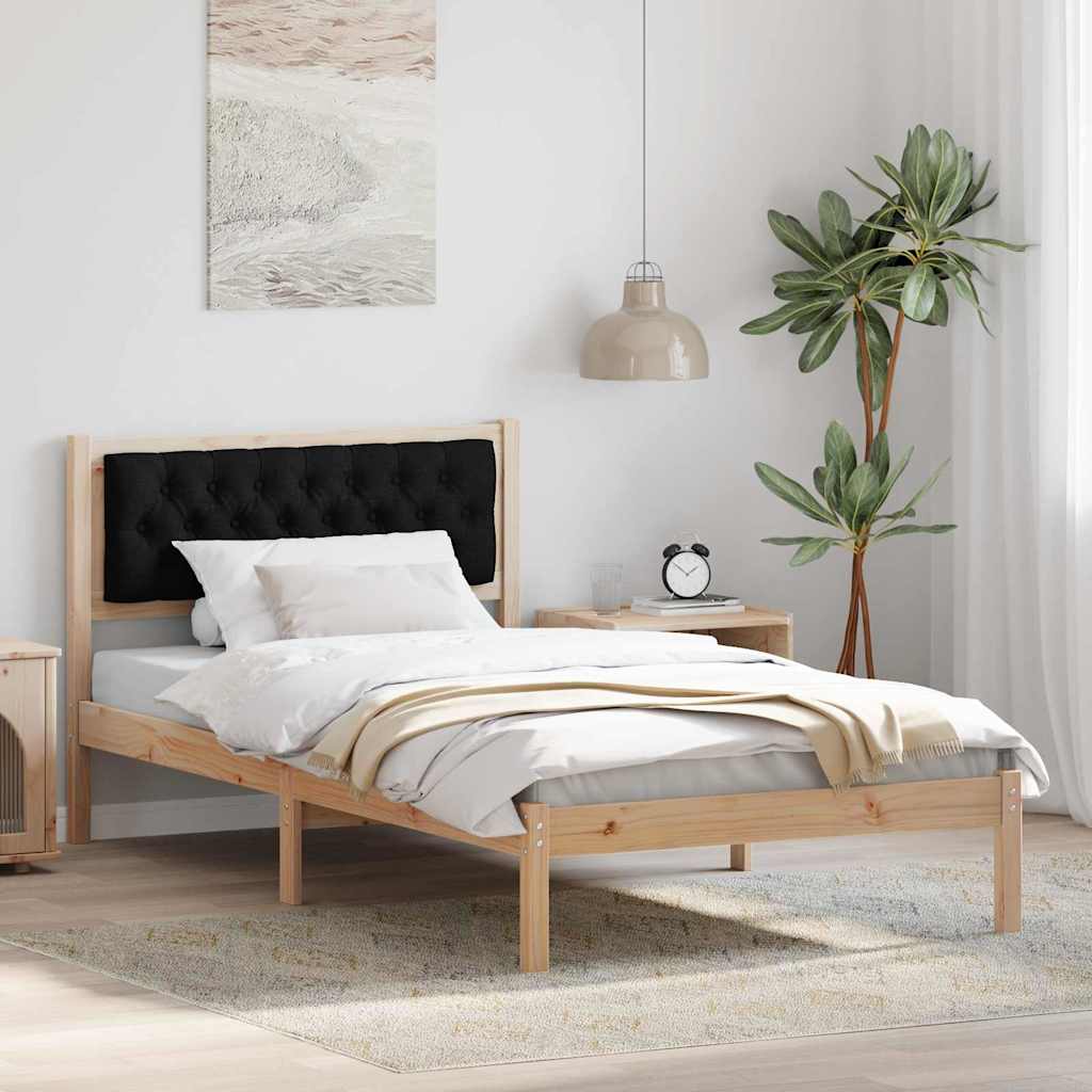 Krevetna konstrukcija Crna 100 x 200 cm Čvrsto borovo drvo