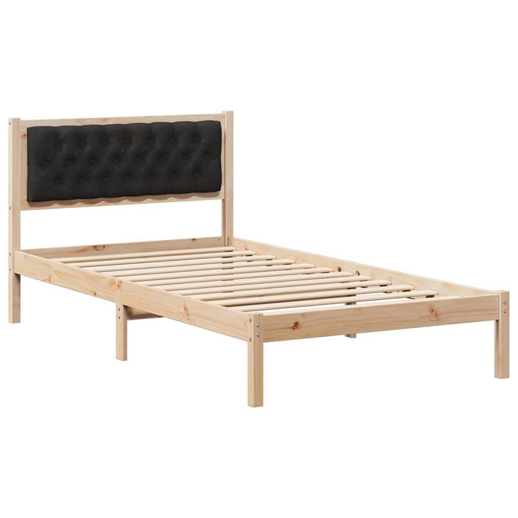 Krevetna konstrukcija Crna 100 x 200 cm Čvrsto borovo drvo