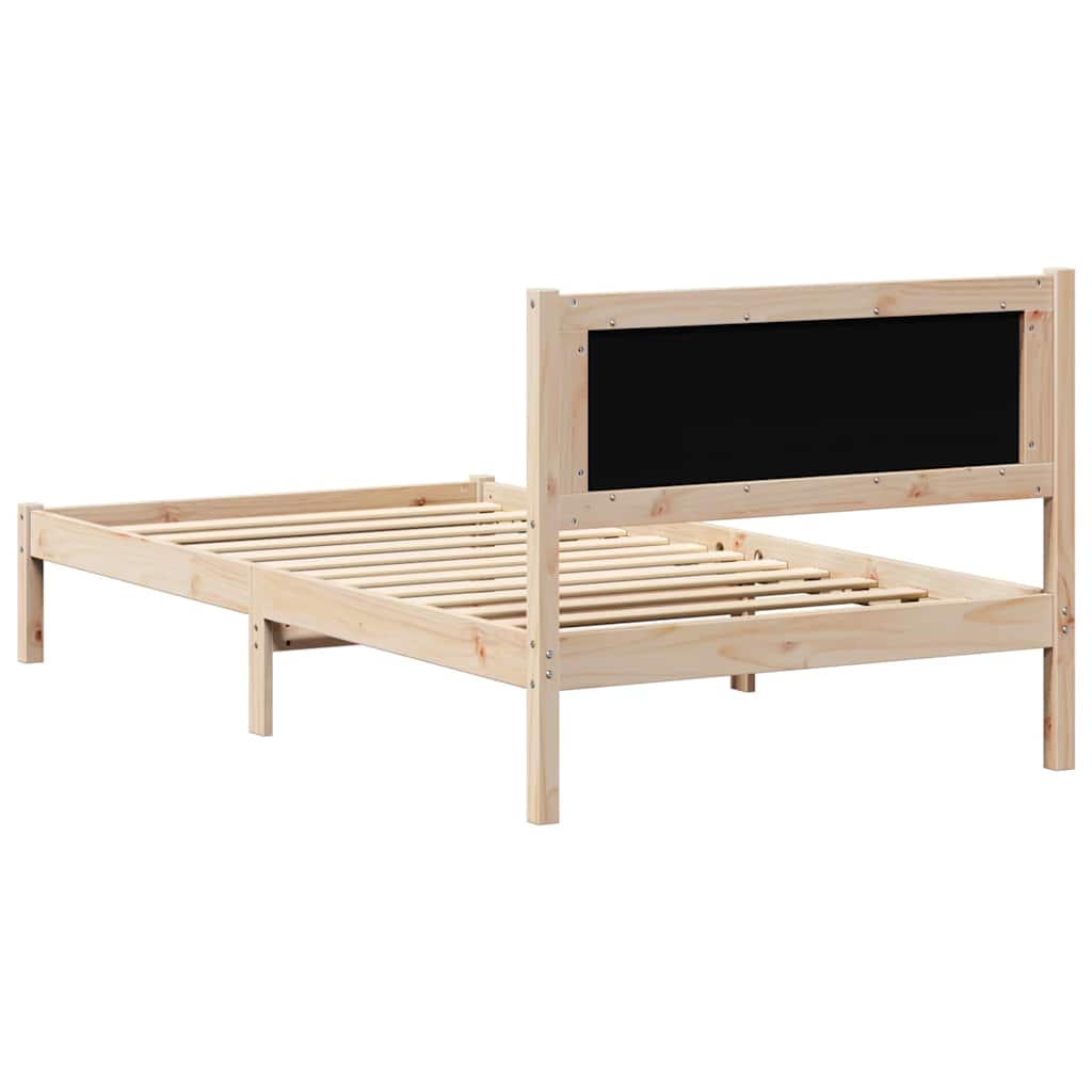 Krevetna konstrukcija Crna 100 x 200 cm Čvrsto borovo drvo