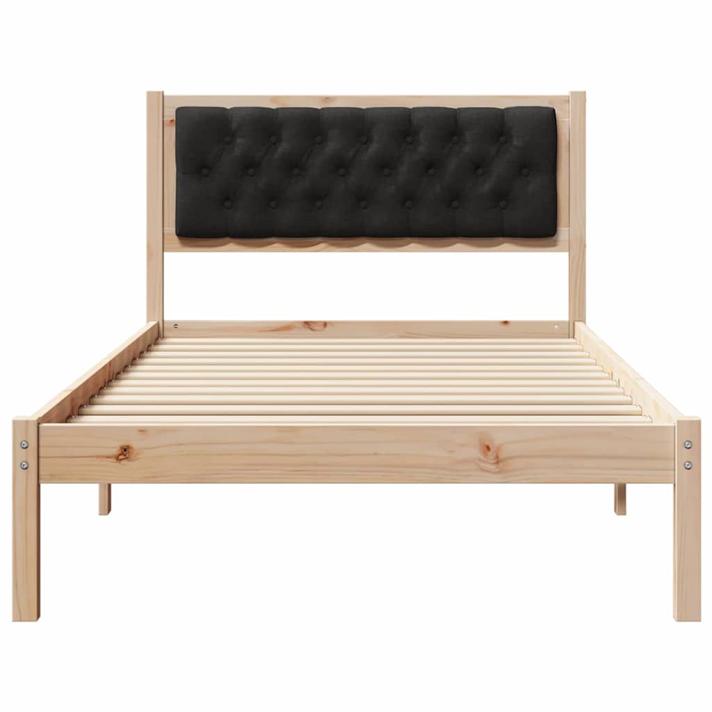 Krevetna konstrukcija Crna 100 x 200 cm Čvrsto borovo drvo