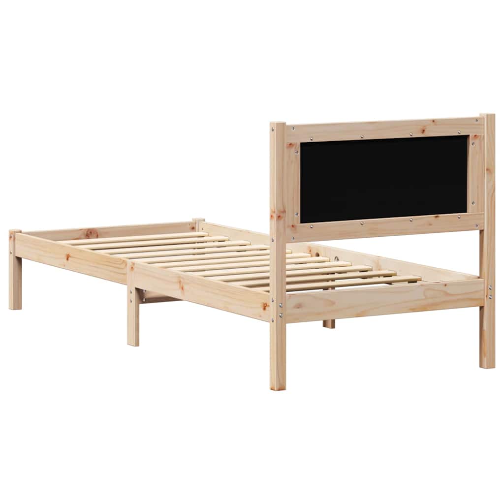 Krevetna konstrukcija s uzglavljem Svijetlo siva 90 x 200 cm