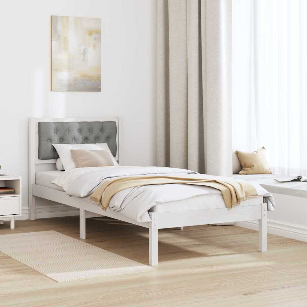 Krevetna konstrukcija s uzglavljem Svijetlo siva 80 x 200 cm