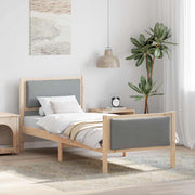 Krevetna konstrukcija Svijetlo siva 80 x 200 cm tkanina Smeđa