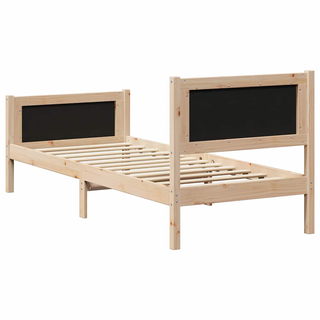 Krevetna konstrukcija Tamno siva 75 x 190 cm tkanina