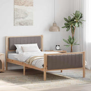 Okvir kreveta Smeđa i taupe 100 x 200 cm Masivna borovina