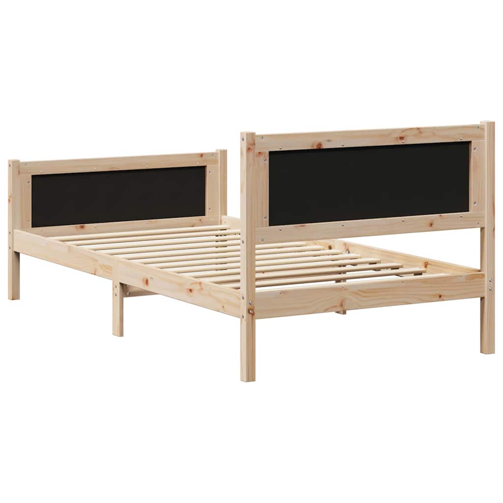 Okvir kreveta Smeđa i taupe 100 x 200 cm Masivna borovina