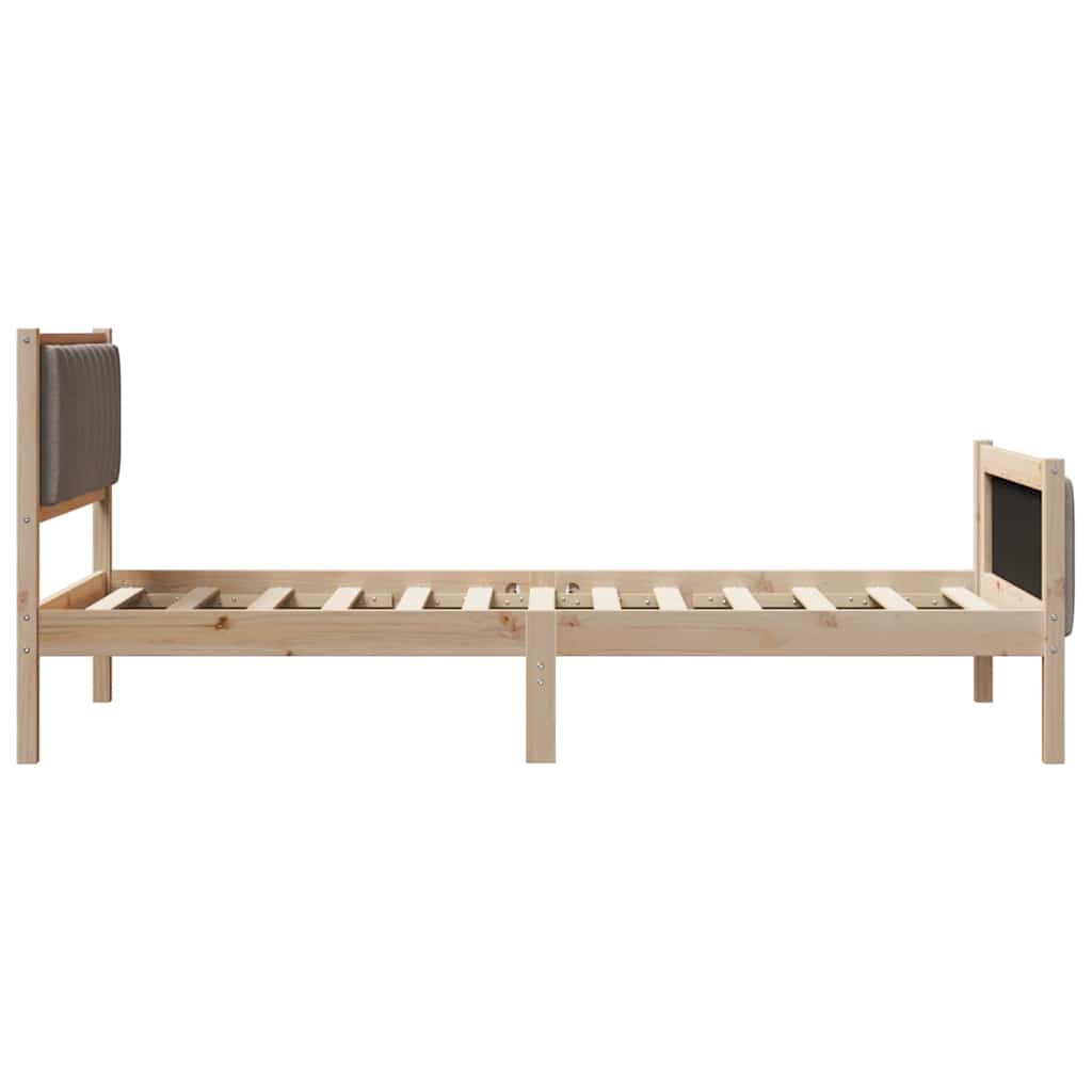 Okvir kreveta Smeđa i taupe 100 x 200 cm Masivna borovina